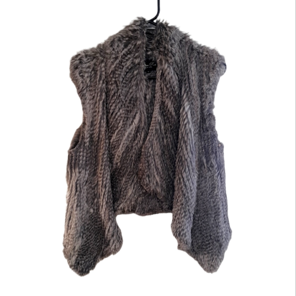 Diana Rosh rabbit fur vest